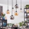 Ripoll lampa wisząca, kula świetlna, lampa wisząca bursztynowy, przezroczysty, przydymiony, 6-punktowe