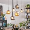 Ripoll lampa wisząca, kula świetlna, lampa wisząca bursztynowy, przezroczysty, przydymiony, 6-punktowe