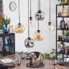 Ripoll lampa wisząca, kula świetlna, lampa wisząca bursztynowy, przezroczysty, przydymiony, 6-punktowe