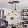 Ripoll Lampa wisząca, Kula świetlna, Lampa wisząca W kolorze bursztynu, Przezroczysty, Przydymiony, 6-punktowe