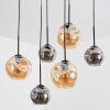 Ripoll lampa wisząca, kula świetlna, lampa wisząca bursztynowy, przydymiony, 6-punktowe