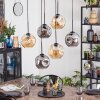 Ripoll lampa wisząca, kula świetlna, lampa wisząca bursztynowy, przydymiony, 6-punktowe
