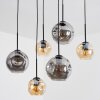 Ripoll lampa wisząca, kula świetlna, lampa wisząca bursztynowy, przydymiony, 6-punktowe