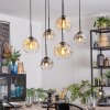 Ripoll lampa wisząca, kula świetlna, lampa wisząca bursztynowy, przezroczysty, przydymiony, 6-punktowe