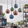 Ripoll Lampa wisząca, Kula świetlna, Lampa wisząca Niebeieski, Zielony, W kolorze miedzi, 6-punktowe