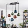 Ripoll Lampa wisząca, Kula świetlna, Lampa wisząca Niebeieski, Zielony, W kolorze miedzi, 6-punktowe