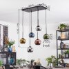 Koyoto Lampa wisząca, Kula świetlna, Lampa wisząca Niebeieski, Chrom, Złoty, Zielony, W kolorze miedzi, Przydymiony, 6-punktowe