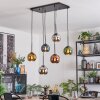 Koyoto Lampa wisząca, Kula świetlna, Lampa wisząca Niebeieski, Chrom, Złoty, Zielony, W kolorze miedzi, Przydymiony, 6-punktowe