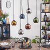 Koyoto Lampa wisząca, Kula świetlna, Lampa wisząca Niebeieski, Chrom, Złoty, Zielony, W kolorze miedzi, Przydymiony, 6-punktowe
