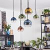 Koyoto lampa wisząca, kula świetlna, lampa wisząca niebeieski, złoty, zielony, przezroczysty, miedziany, 6-punktowe