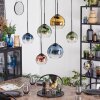 Koyoto lampa wisząca, kula świetlna, lampa wisząca niebeieski, złoty, zielony, przezroczysty, miedziany, 6-punktowe