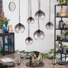 Koyoto lampa wisząca, kula świetlna, lampa wisząca przezroczysty, przydymiony, 6-punktowe