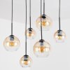 Koyoto lampa wisząca, kula świetlna, lampa wisząca bursztynowy, przezroczysty, 6-punktowe
