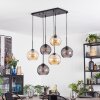 Koyoto Lampa wisząca, Kula świetlna, Lampa wisząca W kolorze bursztynu, Przydymiony, 6-punktowe