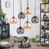 Koyoto Lampa wisząca, Kula świetlna, Lampa wisząca W kolorze bursztynu, Przydymiony, 6-punktowe