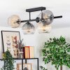 Koyoto lampa sufitowa, kula świetlna czarny, 5-punktowe