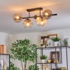 Koyoto lampa sufitowa, kula świetlna czarny, 5-punktowe