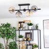 Koyoto lampa sufitowa, kula świetlna czarny, 5-punktowe