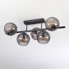 Koyoto lampa sufitowa, kula świetlna czarny, 5-punktowe