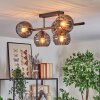 Koyoto lampa sufitowa, kula świetlna czarny, 5-punktowe