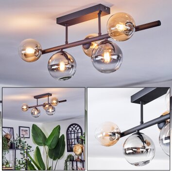 Chehalis Lampa sufitowa, Kula świetlna Czarny, 5-punktowe