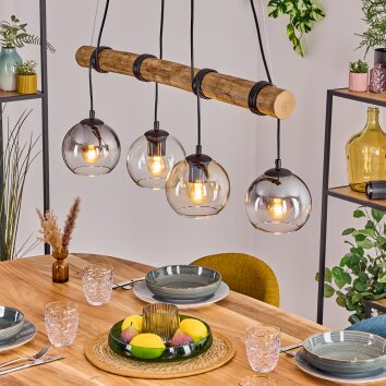 Koyoto Lampa wisząca, Kula świetlna, Lampa wisząca Ecru, Czarny, 4-punktowe Koyoto Lampa wisząca, Kula świetlna, Lampa wisząca Ecru, Czarny, 4-punktowe