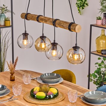 Koyoto Lampa wisząca, Kula świetlna, Lampa wisząca Ecru, Czarny, 4-punktowe Koyoto Lampa wisząca, Kula świetlna, Lampa wisząca Ecru, Czarny, 4-punktowe