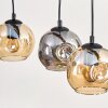 Ripoll lampa wisząca, kula świetlna, lampa wisząca kolory naturalne, czarny, 4-punktowe