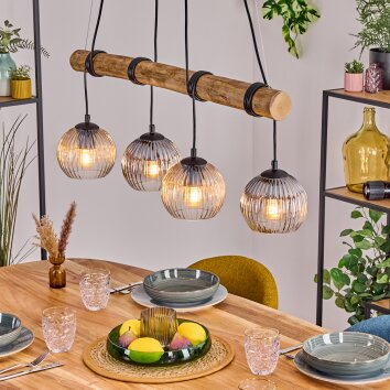 Koyoto Lampa wisząca, Kula świetlna, Lampa wisząca Ecru, Czarny, 4-punktowe Koyoto Lampa wisząca, Kula świetlna, Lampa wisząca Ecru, Czarny, 4-punktowe