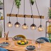 Koyoto lampa wisząca, kula świetlna, lampa wisząca kolory naturalne, czarny, 5-punktowe