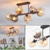 Koyoto lampa sufitowa, kula świetlna bursztynowy, przezroczysty, przydymiony, 6-punktowe