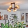 Koyoto lampa sufitowa, kula świetlna bursztynowy, przezroczysty, 6-punktowe