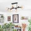 Koyoto Lampa sufitowa, Kula świetlna W kolorze bursztynu, Przezroczysty, 6-punktowe