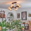 Koyoto Lampa sufitowa, Kula świetlna W kolorze bursztynu, Przezroczysty, 6-punktowe