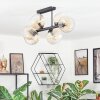 Koyoto Lampa sufitowa, Kula świetlna W kolorze bursztynu, Przezroczysty, 6-punktowe