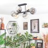 Koyoto lampa sufitowa, kula świetlna bursztynowy, przezroczysty, przydymiony, 6-punktowe