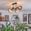 Koyoto lampa sufitowa, kula świetlna bursztynowy, przezroczysty, przydymiony, 6-punktowe
