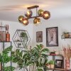Koyoto lampa sufitowa, kula świetlna niebeieski, złoty, zielony, przezroczysty, miedziany, 6-punktowe
