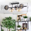 Koyoto Lampa sufitowa, Kula świetlna W kolorze bursztynu, Przezroczysty, Przydymiony, 5-punktowe