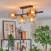 Koyoto lampa sufitowa, kula świetlna bursztynowy, przezroczysty, 5-punktowe