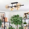 Koyoto lampa sufitowa, kula świetlna bursztynowy, przezroczysty, 5-punktowe