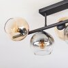 Koyoto lampa sufitowa, kula świetlna bursztynowy, przezroczysty, przydymiony, 5-punktowe