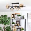 Koyoto Lampa sufitowa, Kula świetlna W kolorze bursztynu, Przezroczysty, Przydymiony, 5-punktowe