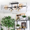 Koyoto Lampa sufitowa, Kula świetlna W kolorze bursztynu, Przezroczysty, Przydymiony, 5-punktowe