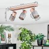 Nelar Lampa sufitowa, Spot sufitowy Brązowy, Chrom, 3-punktowe