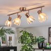 Saire Lampa sufitowa, Spot sufitowy Chrom, Nikiel matowy, 4-punktowe
