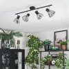 Saire Lampa sufitowa, Spot sufitowy Chrom, Czarny, 4-punktowe