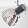 Saire Lampa sufitowa, Spot sufitowy Chrom, Czarny, 4-punktowe