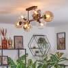 Koyoto lampa sufitowa, kula świetlna bursztynowy, przezroczysty, przydymiony, 8-punktowe