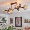 Koyoto lampa sufitowa, kula świetlna bursztynowy, przezroczysty, przydymiony, 8-punktowe
